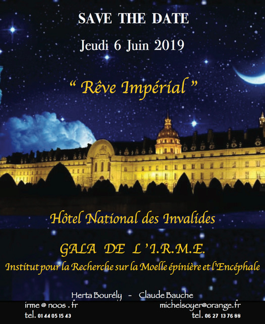 Affiche. Paris. Rêve impérial. GALA IRME 2019. 2019-06-06